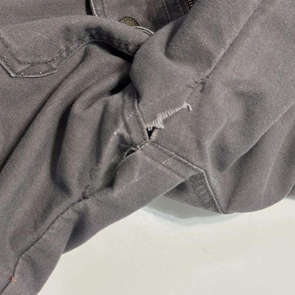 Dickies Men's Fleece Hooded Duck Shirt Jacket Size Large Grey - Picture 9 of 12